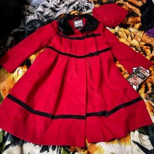 Rothschild red long coat and hat included